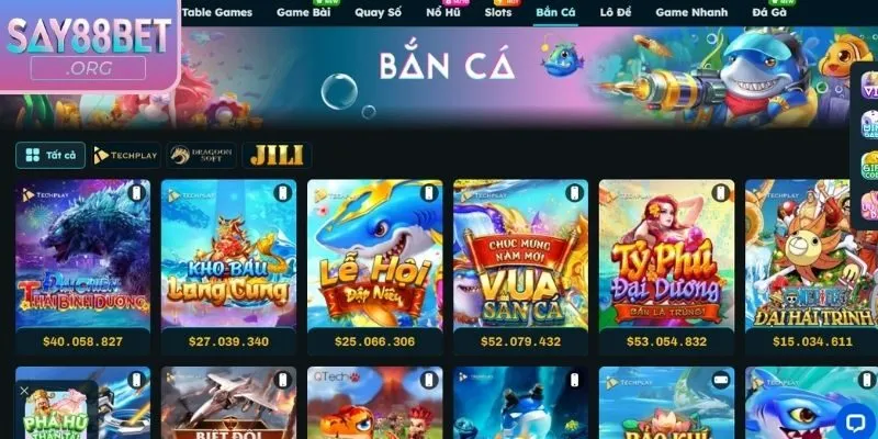 Bắn cá Say88 mang đến những cuộc săn kịch kính